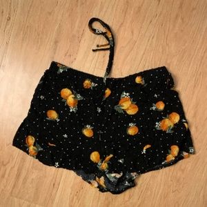 Bebop Black with Peaches Cotton Shorties